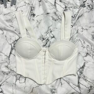 Elegant White Women's Crop Top